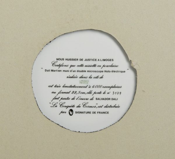 DALI' SALVADOR (1904 - 1989) : DALI MARTIEN MUNI D'UN DOUBLE MICROSCOPE HOLO - ELECTRIQUE  - Asta Asta 499 | ARTE MODERNA E CONTEMPORANEA Virtuale - Associazione Nazionale - Case d'Asta italiane