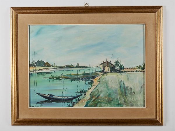 MORI NENO (1899 - 1968) : PAESAGGIO DI BARENA  - Asta Asta 499 | ARTE MODERNA E CONTEMPORANEA Virtuale - Associazione Nazionale - Case d'Asta italiane