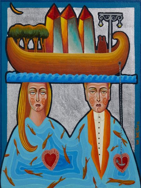 DALL'OLIO LUCA (n. 1958) : VI E' UN'ACQUA CHIARA CHE ACCENDE IL CALORE DEL SESSO  - Asta Asta 499 | ARTE MODERNA E CONTEMPORANEA Virtuale - Associazione Nazionale - Case d'Asta italiane