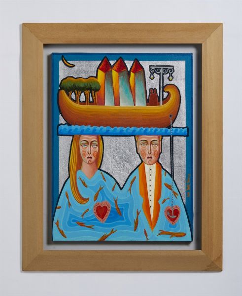 DALL'OLIO LUCA (n. 1958) : VI E' UN'ACQUA CHIARA CHE ACCENDE IL CALORE DEL SESSO  - Asta Asta 499 | ARTE MODERNA E CONTEMPORANEA Virtuale - Associazione Nazionale - Case d'Asta italiane