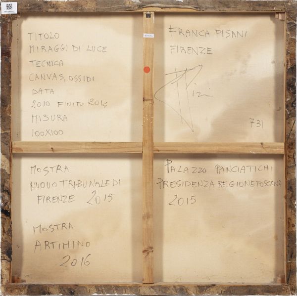 PISANI FRANCA (n. 1956) : MIRAGGI DI LUCE  - Asta Asta 499 | ARTE MODERNA E CONTEMPORANEA Virtuale - Associazione Nazionale - Case d'Asta italiane