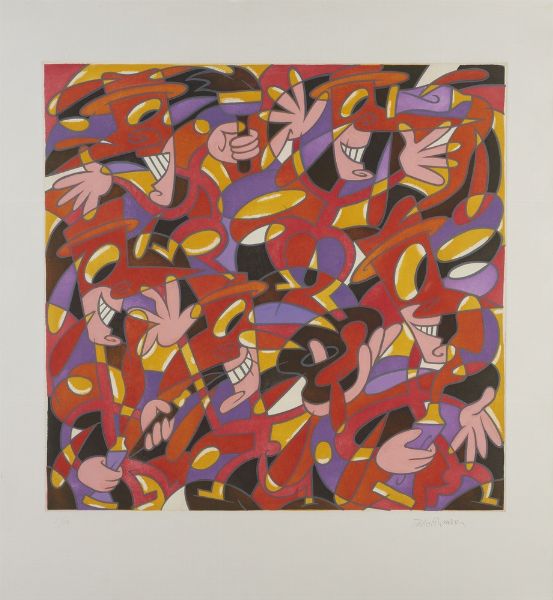 ECHAURREN  PABLO (n. 1951) : ARTISTI MICA TRISTI, 1998  - Asta Asta 499 | ARTE MODERNA E CONTEMPORANEA Virtuale - Associazione Nazionale - Case d'Asta italiane