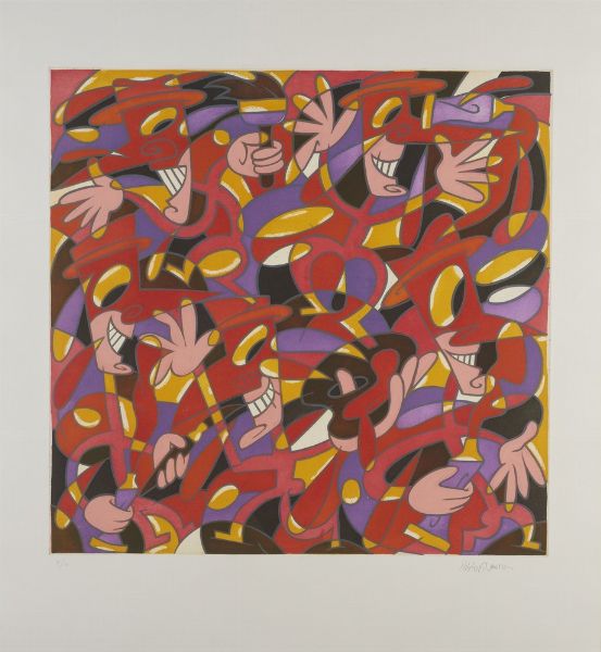 ECHAURREN  PABLO (n. 1951) : ARTISTI MICA TRISTI, 1998  - Asta Asta 499 | ARTE MODERNA E CONTEMPORANEA Virtuale - Associazione Nazionale - Case d'Asta italiane