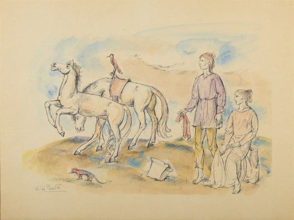 DI PRATA OSCAR (1910 - 2006) : SENZA TITOLO  - Asta Asta 499 | ARTE MODERNA E CONTEMPORANEA Virtuale - Associazione Nazionale - Case d'Asta italiane