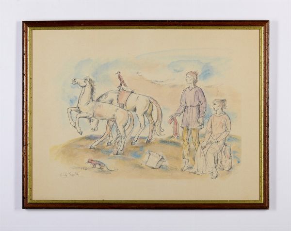 DI PRATA OSCAR (1910 - 2006) : SENZA TITOLO  - Asta Asta 499 | ARTE MODERNA E CONTEMPORANEA Virtuale - Associazione Nazionale - Case d'Asta italiane