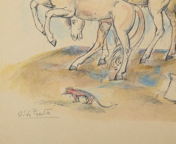 DI PRATA OSCAR (1910 - 2006) : SENZA TITOLO  - Asta Asta 499 | ARTE MODERNA E CONTEMPORANEA Virtuale - Associazione Nazionale - Case d'Asta italiane