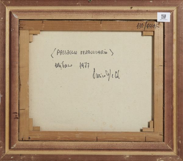 AUTORE NON IDENTIFICATO : PASSAGGIO FERROVIARIO  - Asta Asta 499 | ARTE MODERNA E CONTEMPORANEA Virtuale - Associazione Nazionale - Case d'Asta italiane