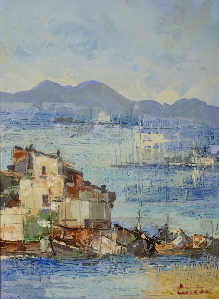 TINTORI BRUNO (1917 - 1991) : CASE E VELE  - Asta Asta 499 | ARTE MODERNA E CONTEMPORANEA Virtuale - Associazione Nazionale - Case d'Asta italiane