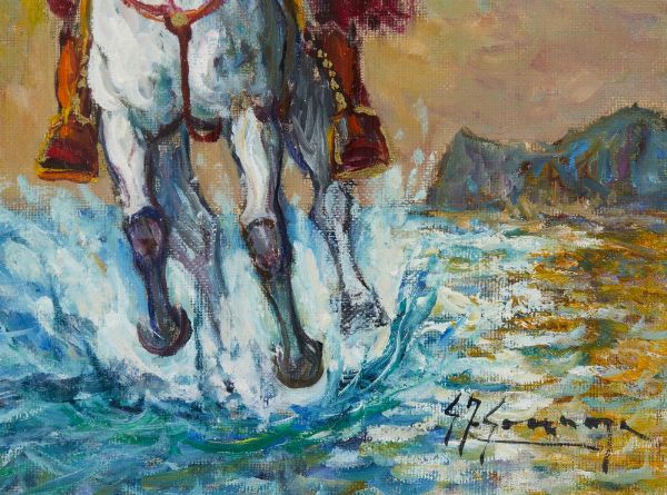 GONZAGA GIOVAN FRANCESCO (1921 - 2007) : CAVALIERE ARABO  - Asta Asta 499 | ARTE MODERNA E CONTEMPORANEA Virtuale - Associazione Nazionale - Case d'Asta italiane