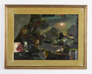 FIESCHI GIANNETTO (1921 - 2010) : ARCADIA NEL CUORE O: OCCASIONE FUGGEVOLE  - Asta Asta 499 | ARTE MODERNA E CONTEMPORANEA Virtuale - Associazione Nazionale - Case d'Asta italiane