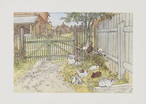 LARSSON CARL (1853 - 1919) : LOTTO COMPOSTO DA N.6 FOGLI  - Asta Asta 499 | ARTE MODERNA E CONTEMPORANEA Virtuale - Associazione Nazionale - Case d'Asta italiane