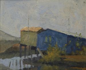 MORANDI RENZO (1914 - 2008) - CAPANNO DA PESCA