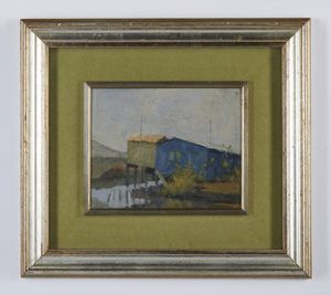 MORANDI RENZO (1914 - 2008) : CAPANNO DA PESCA  - Asta Asta 499 | ARTE MODERNA E CONTEMPORANEA Virtuale - Associazione Nazionale - Case d'Asta italiane