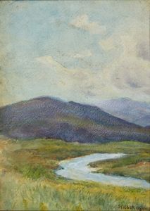 STIEGER OSWALD (1857 - 1924) - A GLEAM AN AUTUMN DAY