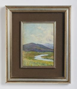 STIEGER OSWALD (1857 - 1924) : A GLEAM AN AUTUMN DAY  - Asta Asta 499 | ARTE MODERNA E CONTEMPORANEA Virtuale - Associazione Nazionale - Case d'Asta italiane