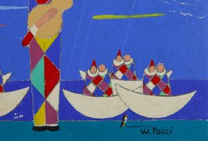 POZZI WALTER (1911 - 1989) : SENZA TITOLO  - Asta Asta 499 | ARTE MODERNA E CONTEMPORANEA Virtuale - Associazione Nazionale - Case d'Asta italiane