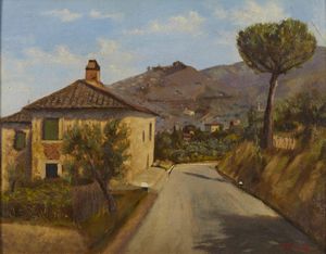 PANCRAZI GRASSI RUGGERO (1900 - 1974) - IN VISTA DI CORTONA