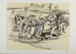 GUTTUSO RENATO (1912 - 1987) - SENZA TITOLO