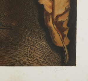 GUTTUSO RENATO (1912 - 1987) : FOGLIE  - Asta Asta 499 | ARTE MODERNA E CONTEMPORANEA Virtuale - Associazione Nazionale - Case d'Asta italiane