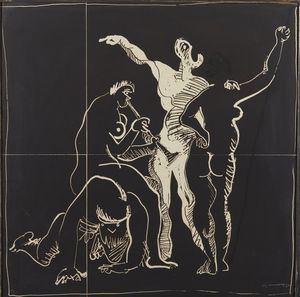 ORTEGA JOSE'  (1921 - 1990) - SUONATRICE DI FLAUTO, (1972)