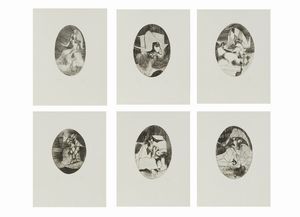 ARNOLDI NAG (n. 1928) - CARTELLA COMPOSTA DA N.6 FOGLI: RITRATTI DI ARLECCHINO