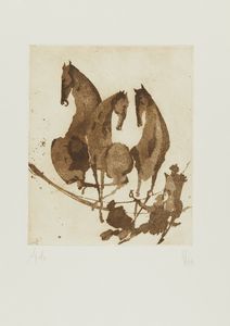 ARNOLDI NAG (n. 1928) : CARTELLA COMPOSTA DA N.5 FOGLI: HORSES  - Asta Asta 499 | ARTE MODERNA E CONTEMPORANEA Virtuale - Associazione Nazionale - Case d'Asta italiane