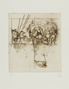 ARNOLDI NAG (n. 1928) : CARTELLA COMPOSTA DA N.7 FOGLI: OMAGGIO A PAOLO UCCELLO  - Asta Asta 499 | ARTE MODERNA E CONTEMPORANEA Virtuale - Associazione Nazionale - Case d'Asta italiane