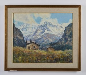 CIS AUGUSTO (n. 1927) : PAESAGGIO MONTANO  - Asta Asta 499 | ARTE MODERNA E CONTEMPORANEA Virtuale - Associazione Nazionale - Case d'Asta italiane