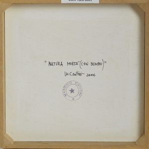 CANTINI MASSIMO (1946 - 2023) : NATURA MORTA (CON BOMBO)  - Asta Asta 499 | ARTE MODERNA E CONTEMPORANEA Virtuale - Associazione Nazionale - Case d'Asta italiane
