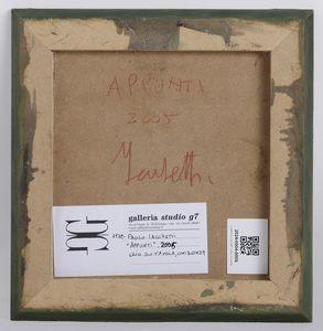 IACCHETTI PAOLO (n. 1953) : APPUNTI  - Asta Asta 499 | ARTE MODERNA E CONTEMPORANEA Virtuale - Associazione Nazionale - Case d'Asta italiane
