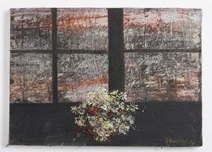 BANCHIERI GIUSEPPE (1927 - 1994) : FIORI E FINESTRA  - Asta Asta 499 | ARTE MODERNA E CONTEMPORANEA Virtuale - Associazione Nazionale - Case d'Asta italiane