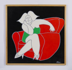 ULIVI SERGIO  (n. 1955) : LA SOGNATRICE  - Asta Asta 499 | ARTE MODERNA E CONTEMPORANEA Virtuale - Associazione Nazionale - Case d'Asta italiane