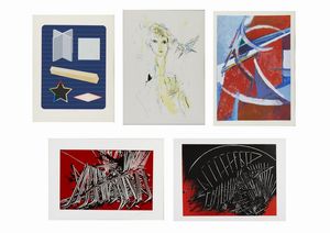 AUTORI VARI - LOTTO COMPOSTO DA N.5 FOGLI: SENZA TITOLO