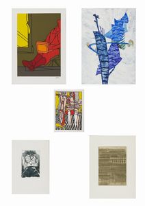 AUTORI VARI - LOTTO COMPOSTO DA N.5 FOGLI: SENZA TITOLO