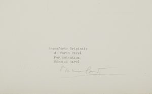 CARRA' CARLO (1881 - 1966) : DOPO IL BAGNO  - Asta Asta 499 | ARTE MODERNA E CONTEMPORANEA Virtuale - Associazione Nazionale - Case d'Asta italiane