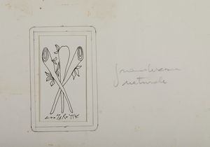 MAROTTA GINO (1935 - 2012) : TRE DI BASTONI  - Asta Asta 499 | ARTE MODERNA E CONTEMPORANEA Virtuale - Associazione Nazionale - Case d'Asta italiane