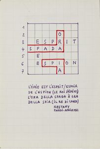 RESTANY PIERRE (1930 - 2003) - IL RE DI SPADE, 1972