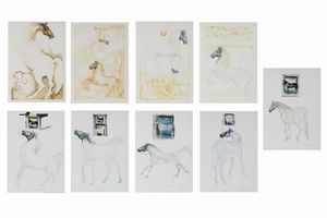 TEDESCHI NANI  (n. 1938) - I CAVALLI VERDI