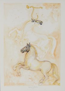 TEDESCHI NANI  (n. 1938) : I CAVALLI VERDI  - Asta Asta 499 | ARTE MODERNA E CONTEMPORANEA Virtuale - Associazione Nazionale - Case d'Asta italiane