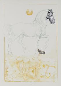 TEDESCHI NANI  (n. 1938) : I CAVALLI VERDI  - Asta Asta 499 | ARTE MODERNA E CONTEMPORANEA Virtuale - Associazione Nazionale - Case d'Asta italiane