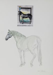 TEDESCHI NANI  (n. 1938) : I CAVALLI VERDI  - Asta Asta 499 | ARTE MODERNA E CONTEMPORANEA Virtuale - Associazione Nazionale - Case d'Asta italiane