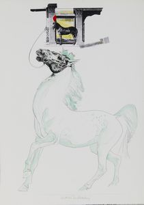 TEDESCHI NANI  (n. 1938) : I CAVALLI VERDI  - Asta Asta 499 | ARTE MODERNA E CONTEMPORANEA Virtuale - Associazione Nazionale - Case d'Asta italiane