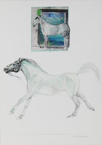 TEDESCHI NANI  (n. 1938) : I CAVALLI VERDI  - Asta Asta 499 | ARTE MODERNA E CONTEMPORANEA Virtuale - Associazione Nazionale - Case d'Asta italiane