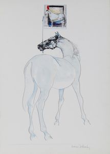 TEDESCHI NANI  (n. 1938) : I CAVALLI VERDI  - Asta Asta 499 | ARTE MODERNA E CONTEMPORANEA Virtuale - Associazione Nazionale - Case d'Asta italiane