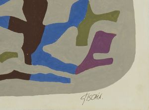 GISCHIA LEON (1903 - 1991) : SENZA TITOLO  - Asta Asta 499 | ARTE MODERNA E CONTEMPORANEA Virtuale - Associazione Nazionale - Case d'Asta italiane