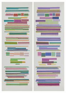 HUBER-AOI KONO (n. 1936) - LOTTO COMPOSTO DA N. 2 FOGLI: ORIZZONTALE - VERTICALE