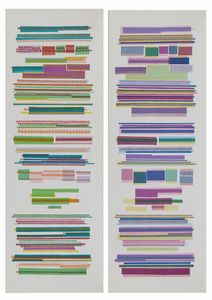 HUBER-AOI KONO (n. 1936) - LOTTO COMPOSTO DA N.2 FOGLI: ORIZZONTALE - VERTICALE