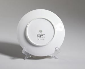 PISTOLETTO MICHELANGELO (n. 1933) : PIATTO DECORATIVO IN CERAMICA  - Asta Asta 499 | ARTE MODERNA E CONTEMPORANEA Virtuale - Associazione Nazionale - Case d'Asta italiane