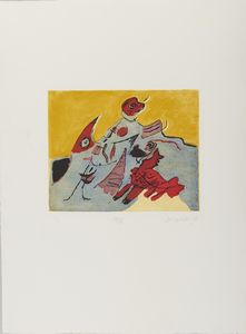 CORNEILLE (1922 - 2010) : CARTELLA COMPOSTA DA N. 10 FOGLI  - Asta Asta 499 | ARTE MODERNA E CONTEMPORANEA Virtuale - Associazione Nazionale - Case d'Asta italiane