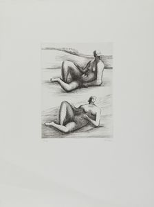 MOORE HENRY (1898 - 1986) : DUE FIGURE DISTESE, 1977-1978  - Asta Asta 499 | ARTE MODERNA E CONTEMPORANEA Virtuale - Associazione Nazionale - Case d'Asta italiane